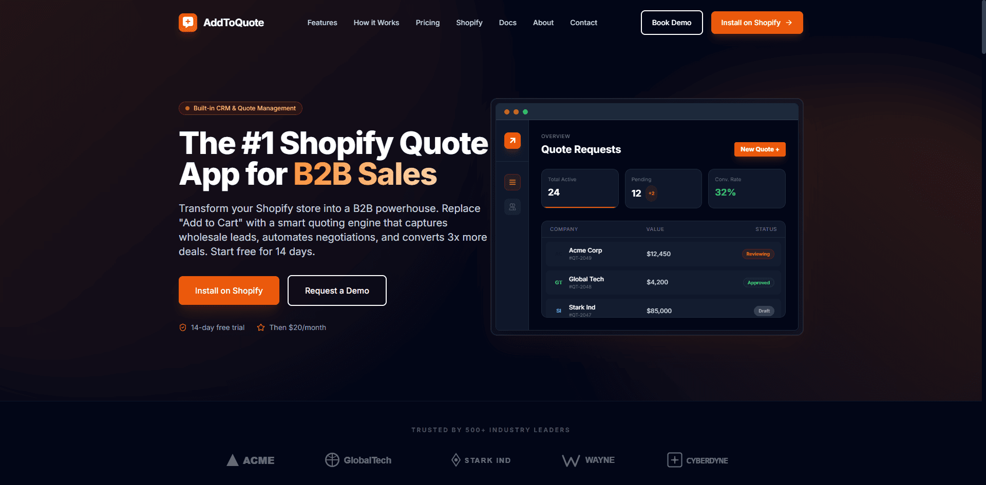 AddToQuote - Shopify B2B Quote Management App